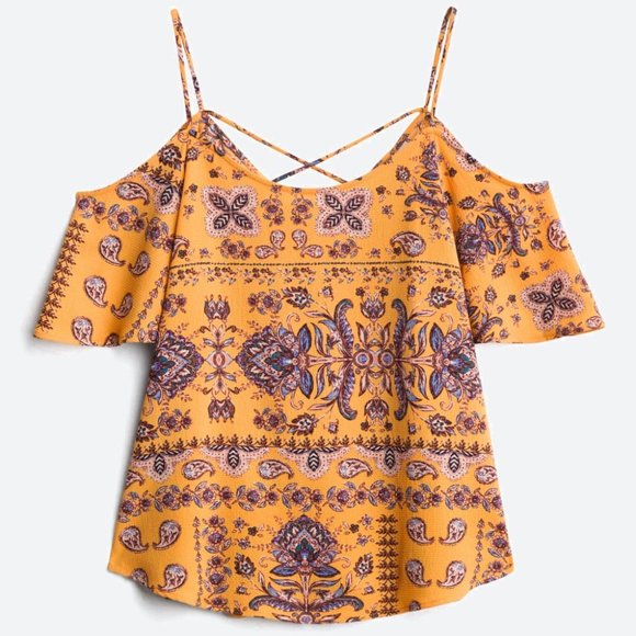 kaileigh valette cold shoulder blouse